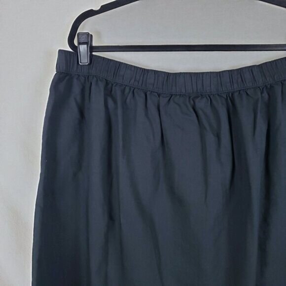 Pact Women's Wrap Skirt Linen-Blend XXL Black Midi Natural Organic Minimalist - Picture 6 of 12